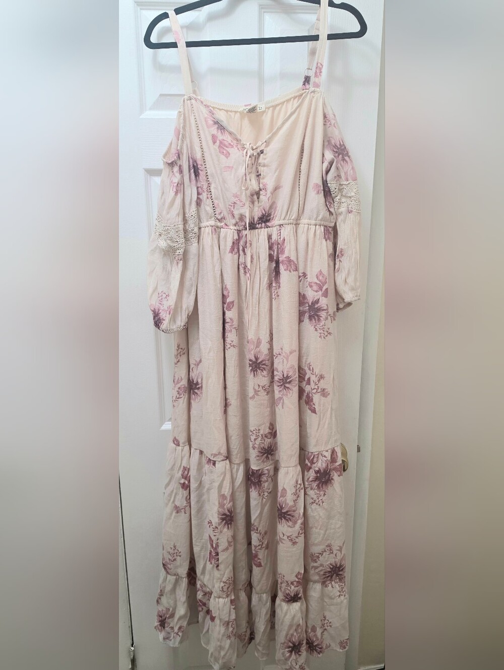 TORRID Festi Cold Shoulder Tiered Maxi Dress